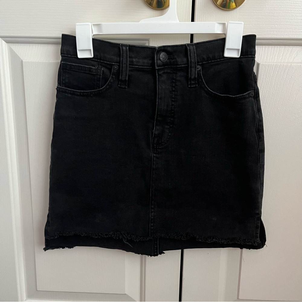 Madewell Black Denim Skirt Size 24